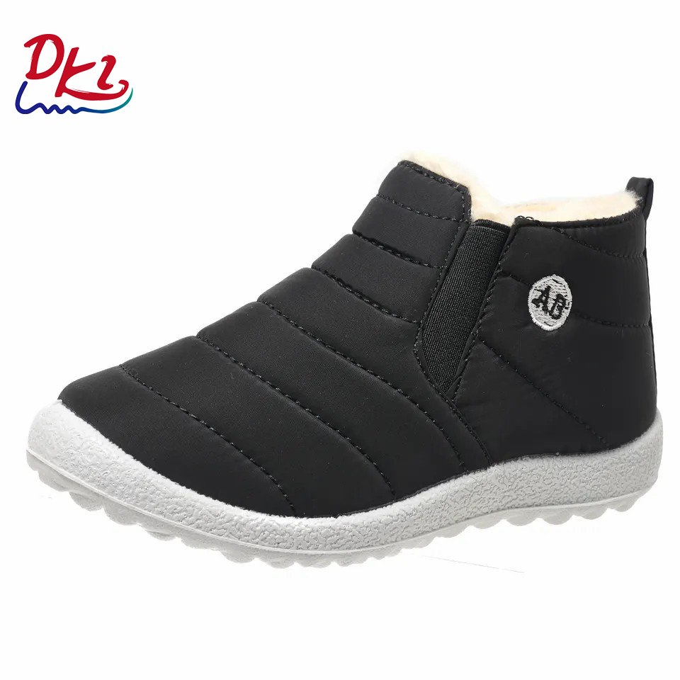 Wholesale Custom Toddler Shoes Light Ankle Boots Children Winter Boots Warm Waterproof Tiny Size Snow Boots For Kids
