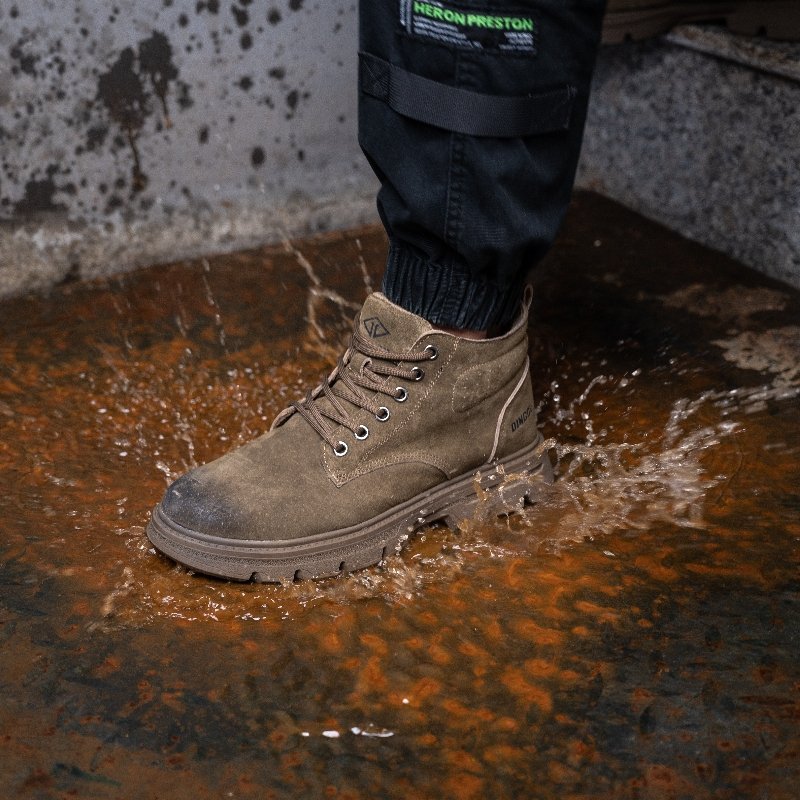 Steel Toe Cap Construction Shoes Work Safety Boots Composite Steel Custom Men Leather Unisex OEM Safety Boots