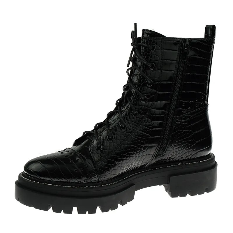 Leather boots lady shoes new fashion in autumn and winter