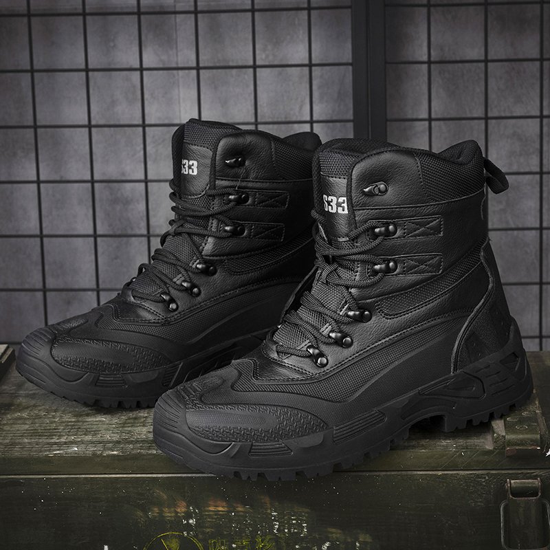 Men's Lightweight Camouflage Waterproof Tactical Training Boots Summer Hiking Shoes with Zip Closure Jungle Desert Winter Hiking