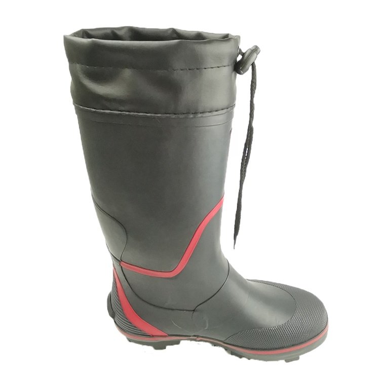 Black Men's Winter Keep Warm Rain Snow Boots Custom Logo Rain Boots