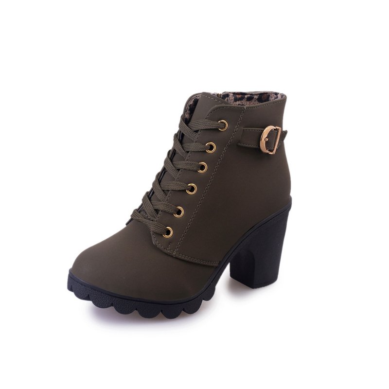 OEM fashion rubber high heel winter boot women shoes