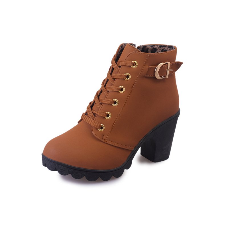 OEM fashion rubber high heel winter boot women shoes