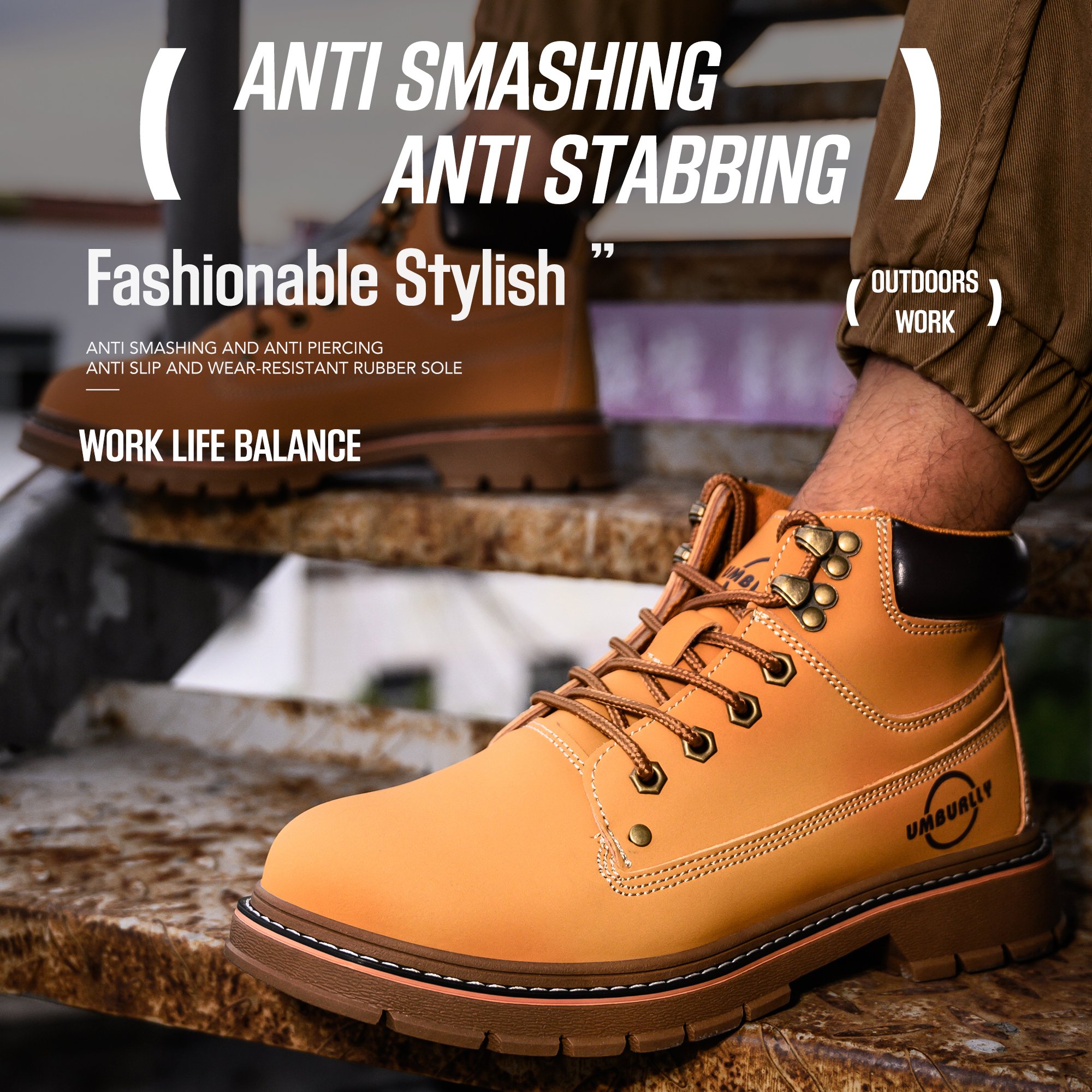 Safety shoe boots Comfortable soft and lightweight pure leather and slip resistant and ISO supports OEM/ODM