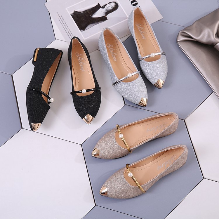 Wholesale cheaper Flats Single shoe women's pointed flat shoes shallow mouth fashion Boots Casual lady shoes