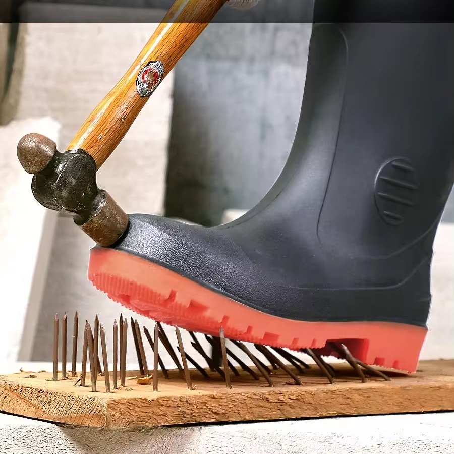 Wholesale Anti Smash PVC Food industry Steel Toe Safety GumBoots Industry Work Safety Rain Boots for Men