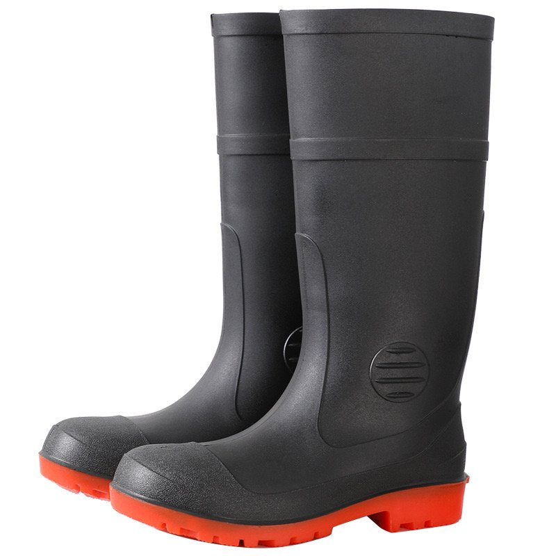 Wholesale Anti Smash PVC Food industry Steel Toe Safety GumBoots Industry Work Safety Rain Boots for Men