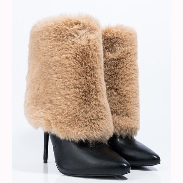 2022 Popular Genuine Leather Designer Boots with Stiletto Heels Closed Toe Winter Western Boots for Women Lux