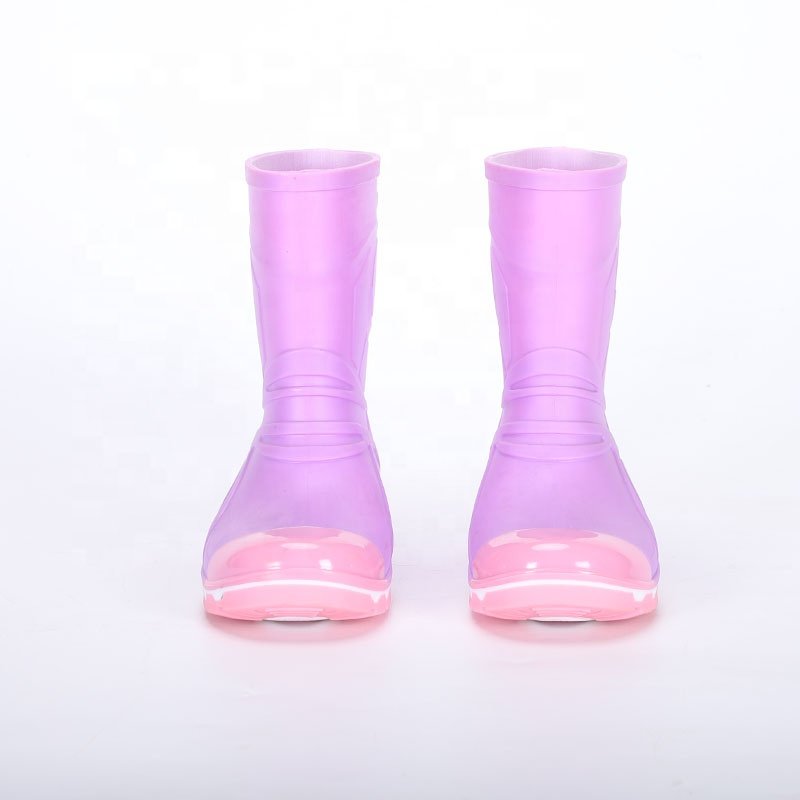 walking soft riding gumboots safety wellington boots for kids custom desgin PVC Kids Rain Boots waterproof boots