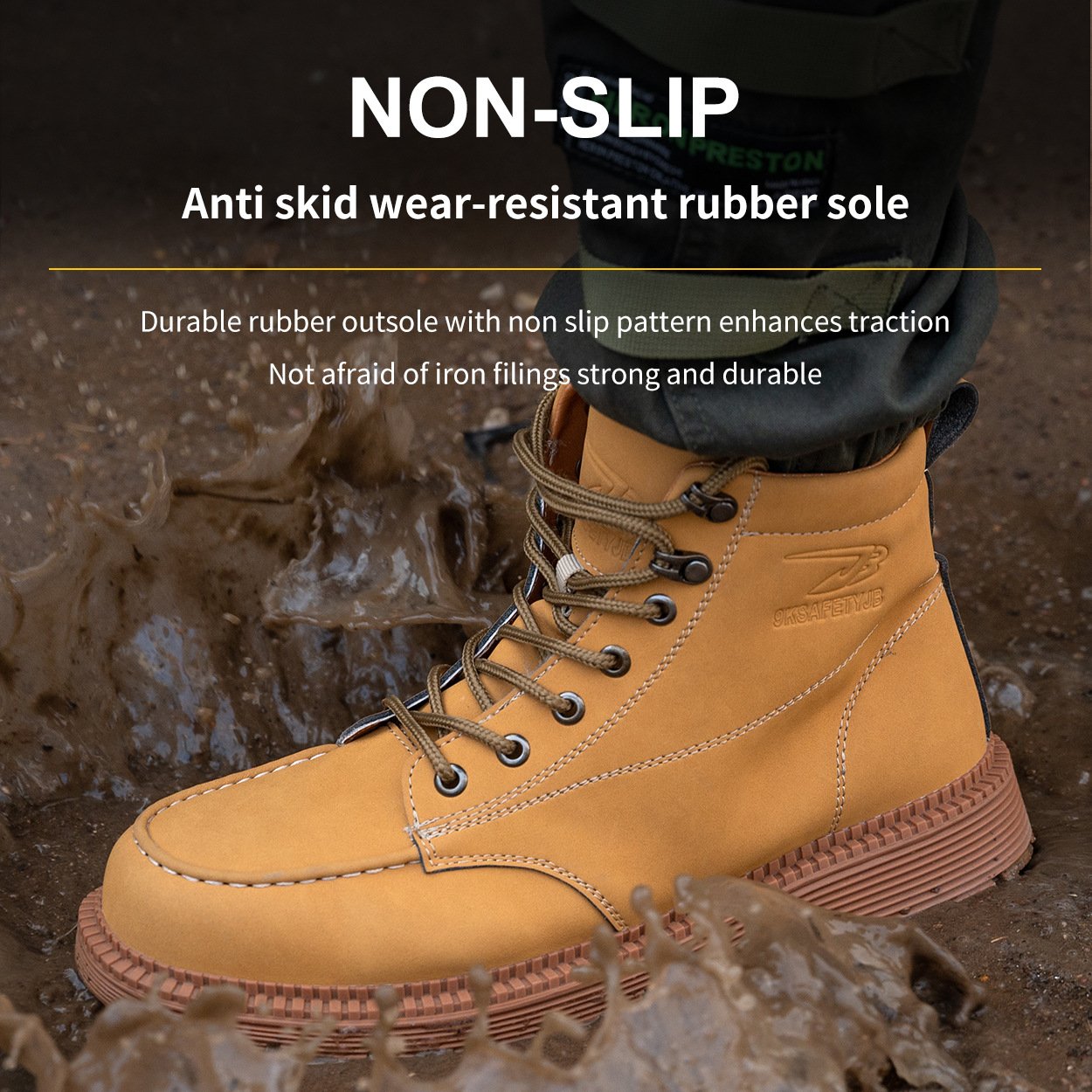 Cheap Factory Price Rubber Sole Middle Cut Microfiber Leather Work Boots For 100% Safety
