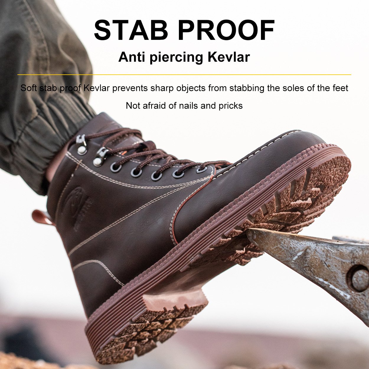Cheap Factory Price Rubber Sole Middle Cut Microfiber Leather Work Boots For 100% Safety
