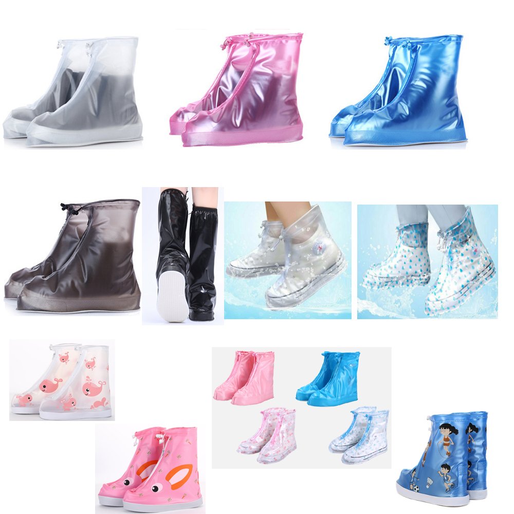 men womens rain boots pvc rain shoe cover