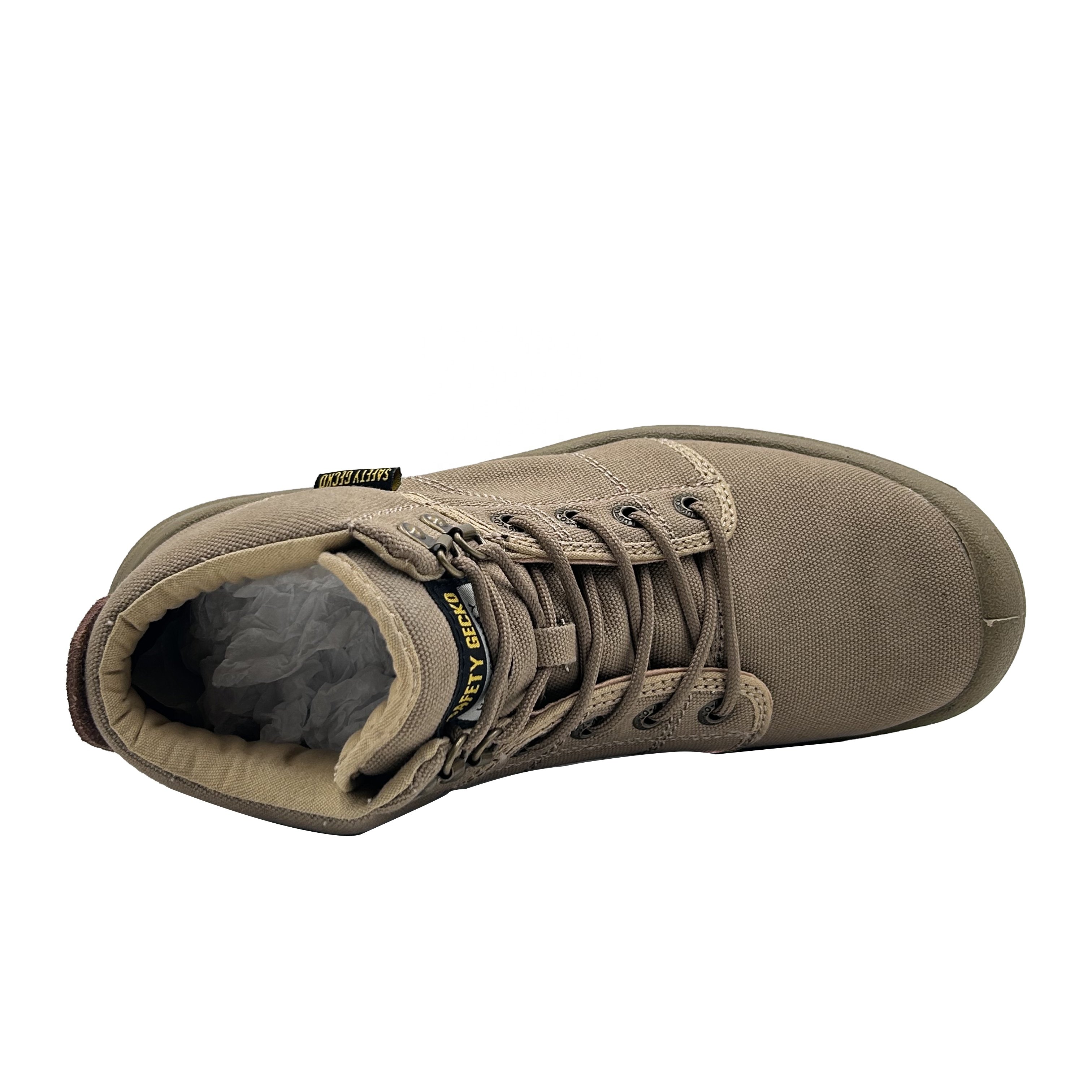 Canvas Upper Puncture Resistant Steel Toe Safety Shoes Shock Proof Antislip Antistatic Men Women Safety Boots