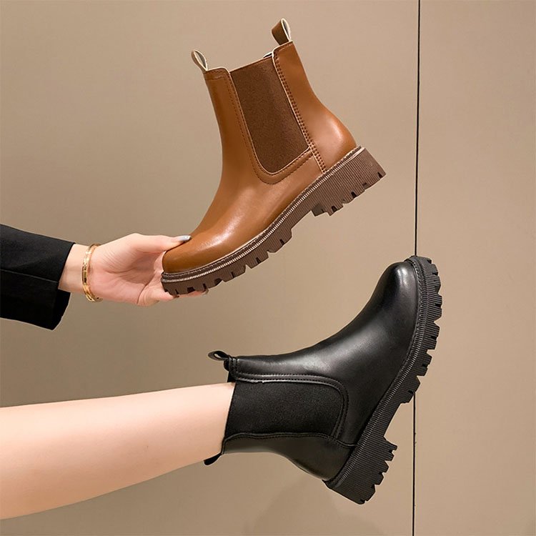women's anti slip boots fashionable ladies high heel boots platform boots women genuine leather designer