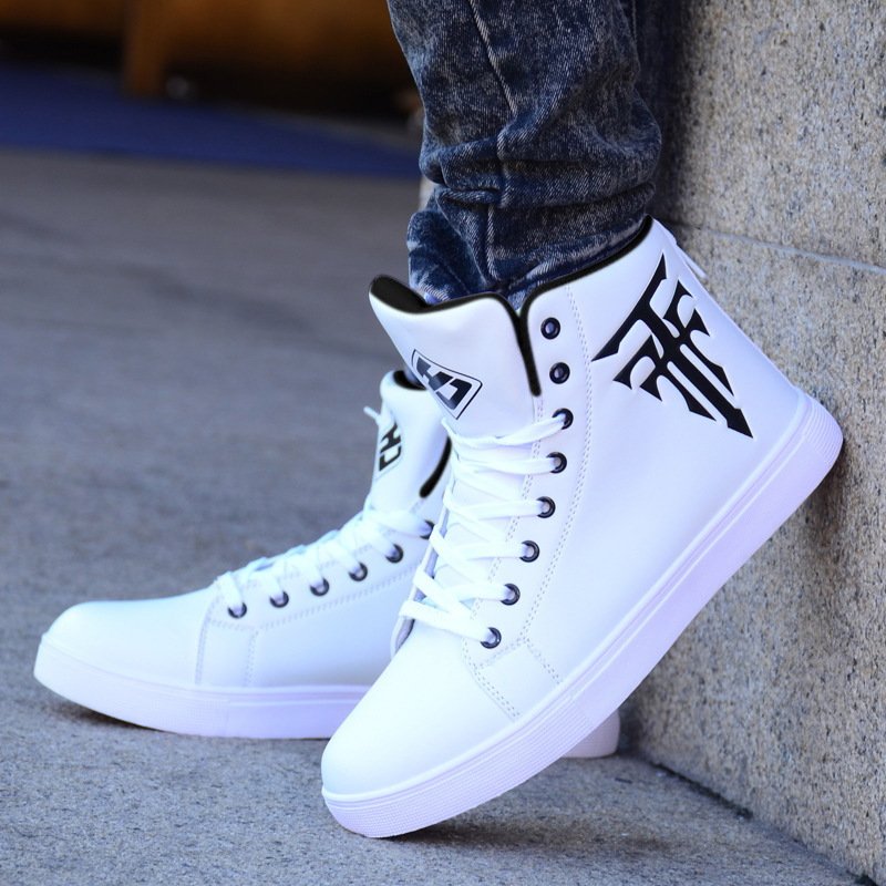 Fall new men's sneakers high-top board shoes trend lace-up men's boots
