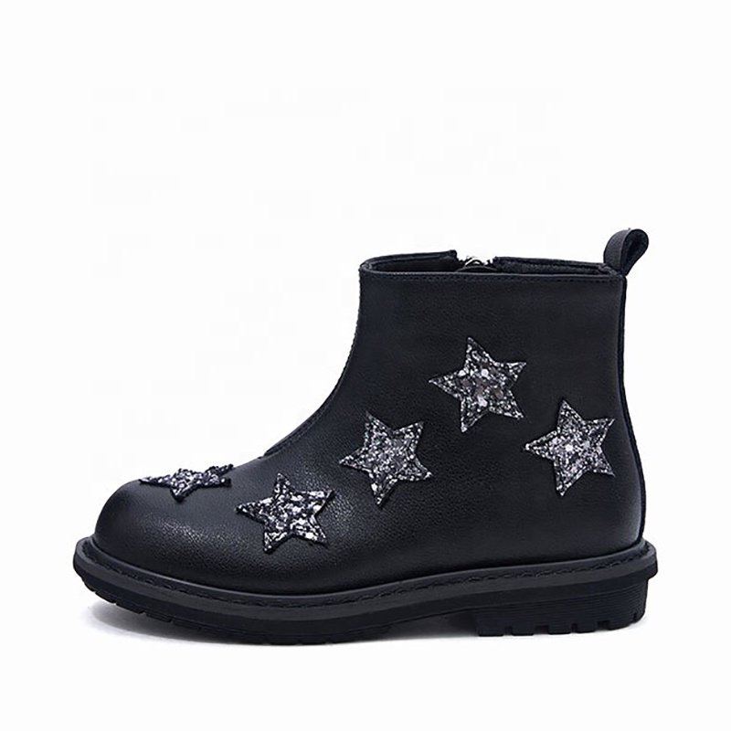 Children's boots autumn and winter new little princess girl fashion short trendy baby leather boots