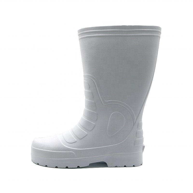 Custom logo anti slip oil acid resistant EVA rain boots waterproof light weight white EVA foam boots