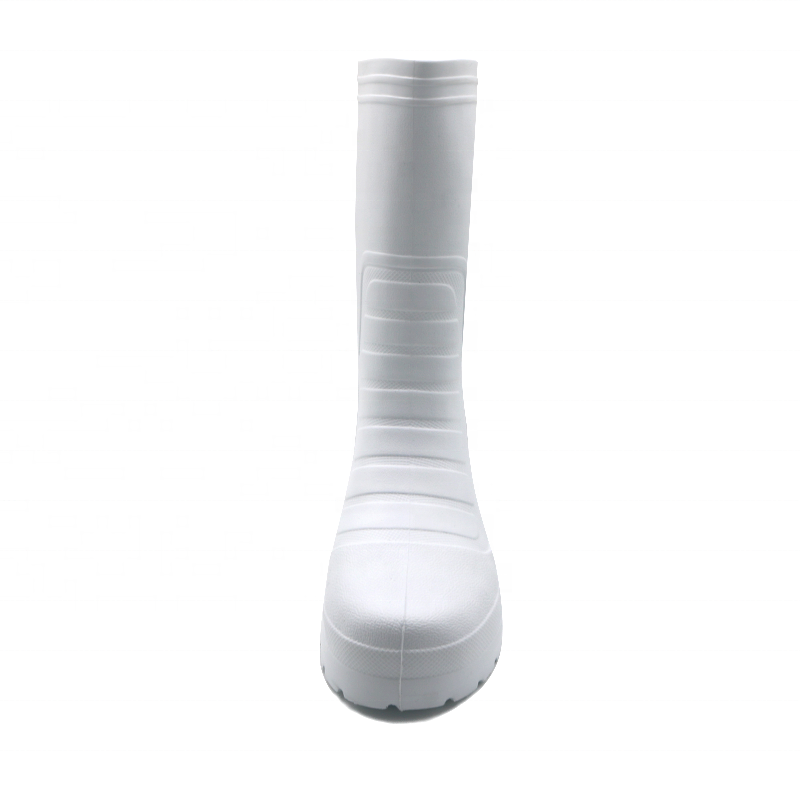 Custom logo anti slip oil acid resistant EVA rain boots waterproof light weight white EVA foam boots