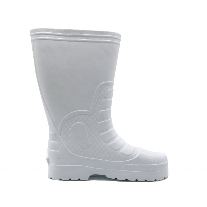 Custom logo anti slip oil acid resistant EVA rain boots waterproof light weight white EVA foam boots