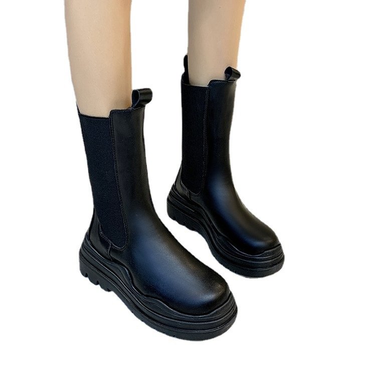 Winter New Style Platform Knee High Boots High-heeled Women's Winter Women's Ankle Boots Chelsea Boots