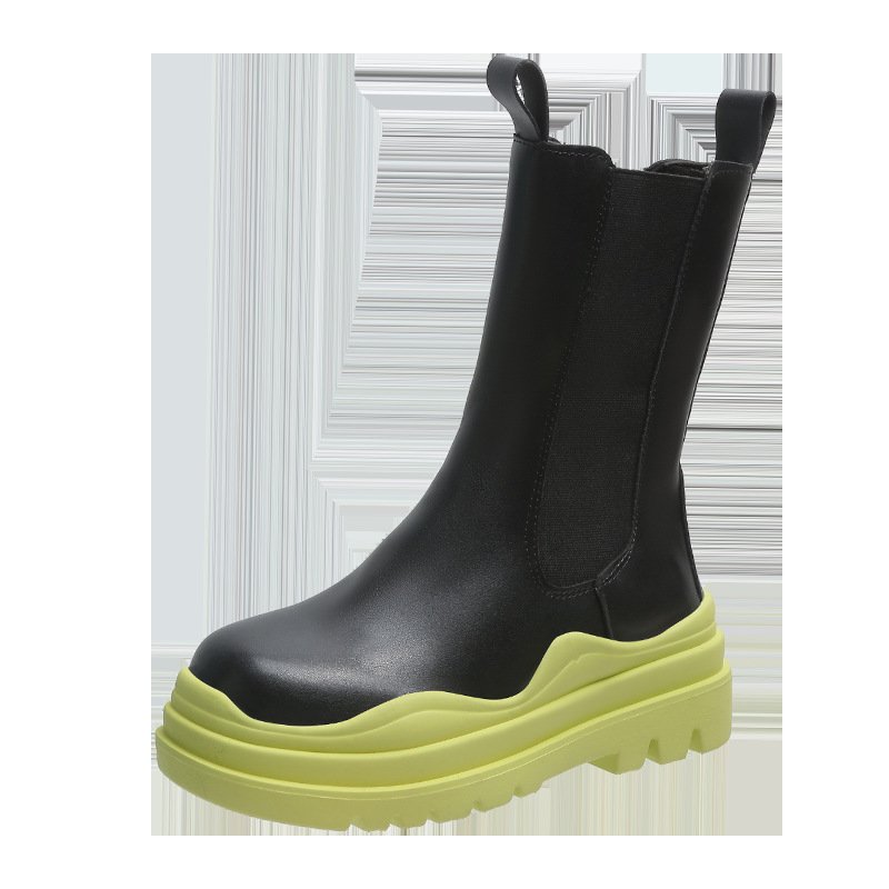 Winter New Style Platform Knee High Boots High-heeled Women's Winter Women's Ankle Boots Chelsea Boots