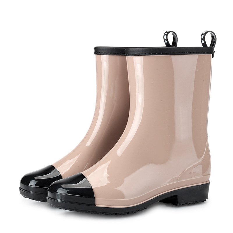 2023 Factory customized Whosale Anti slip waterproof rain shoes for women's rain boots warm and cotton water shoes