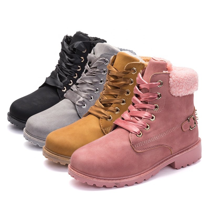 China manufacturer wholesale cheap fashion winter season plush warm shoes women's boots