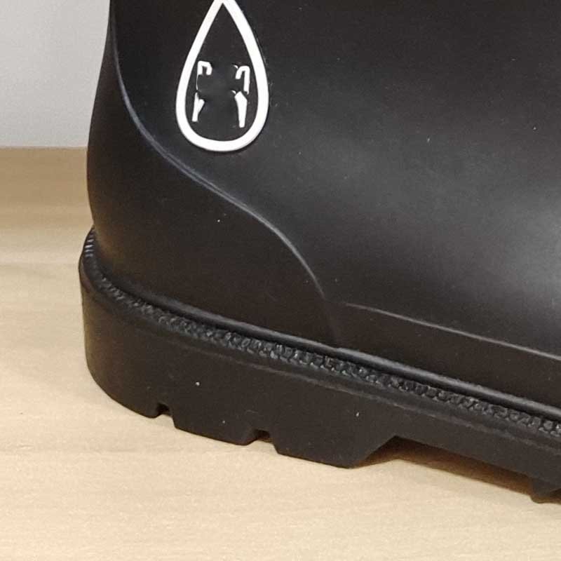 black rubber rain boots quality vucanised rubber black boots for men