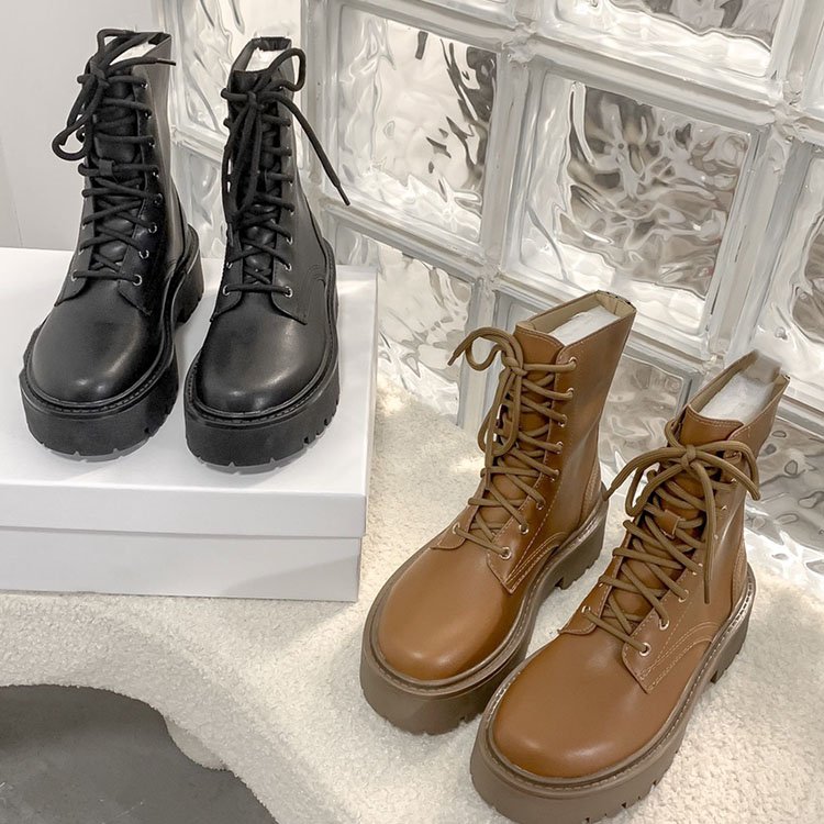 Professional standard leather boots women waterproof boots designer high top boots
