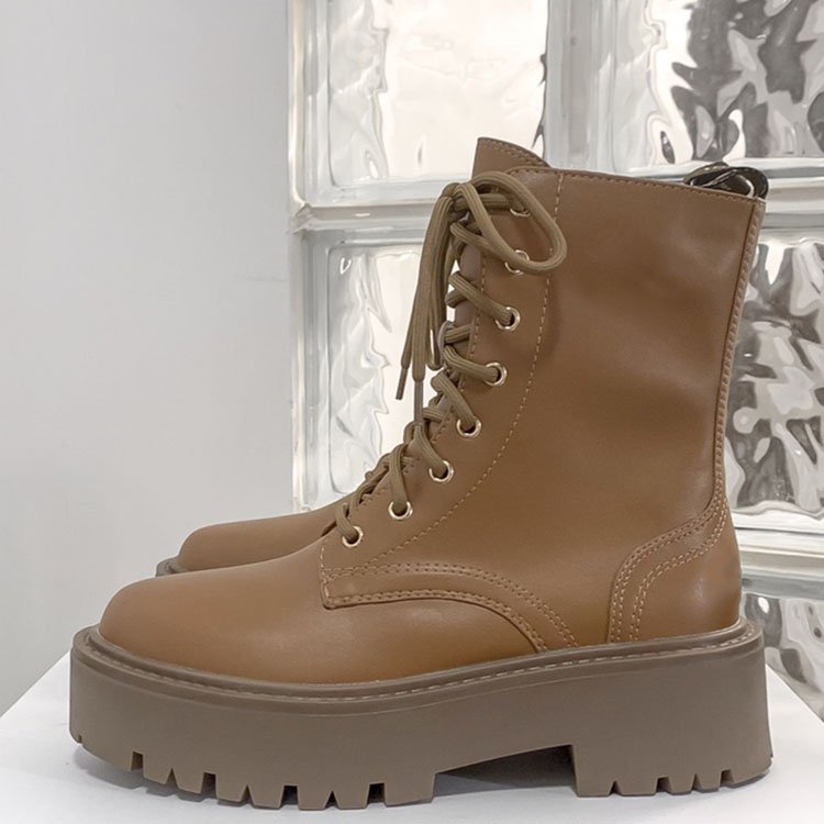 Professional standard leather boots women waterproof boots designer high top boots