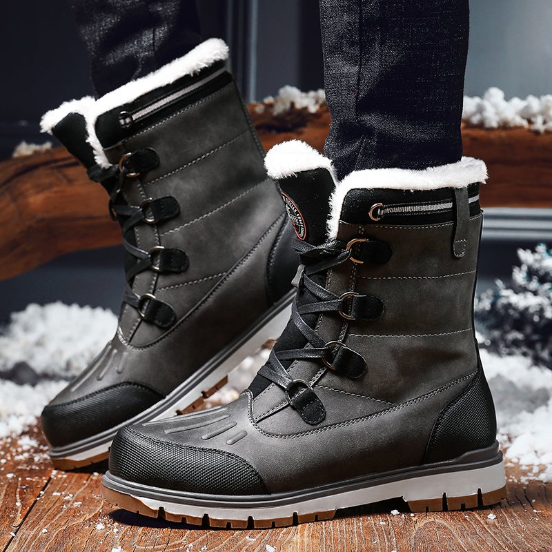 Outdoor Water-repellance High Quality Winter Warm Plush Casual Shoes Waterproof Snow Ankle Boots
