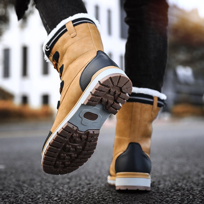 Outdoor Water-repellance High Quality Winter Warm Plush Casual Shoes Waterproof Snow Ankle Boots