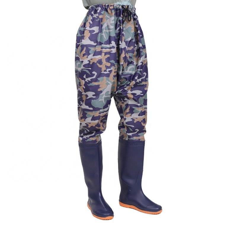 Shenying Fishing Wading Pants with Shoes Waist High Durable PVC Chest Wader hunting boots waterproof agriculture boot