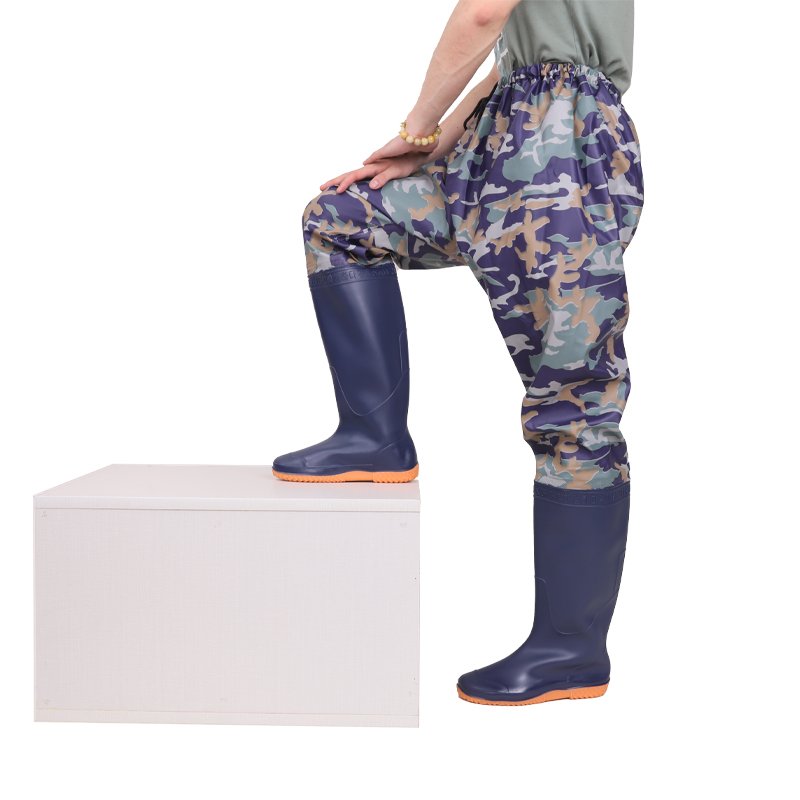 Shenying Fishing Wading Pants with Shoes Waist High Durable PVC Chest Wader hunting boots waterproof agriculture boot