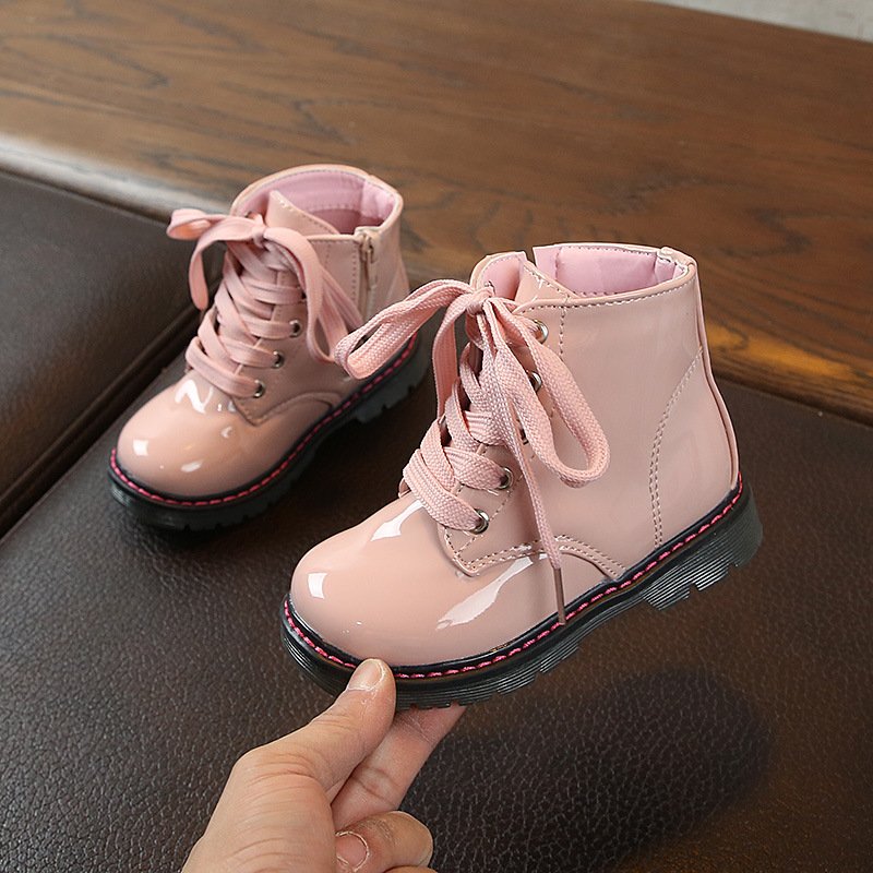 new Children Boots Girls Boys Shoes Spring Autumn PU Leather Baby Boots Fashion Toddler Kids Shoes Warm Winter Snow Boots