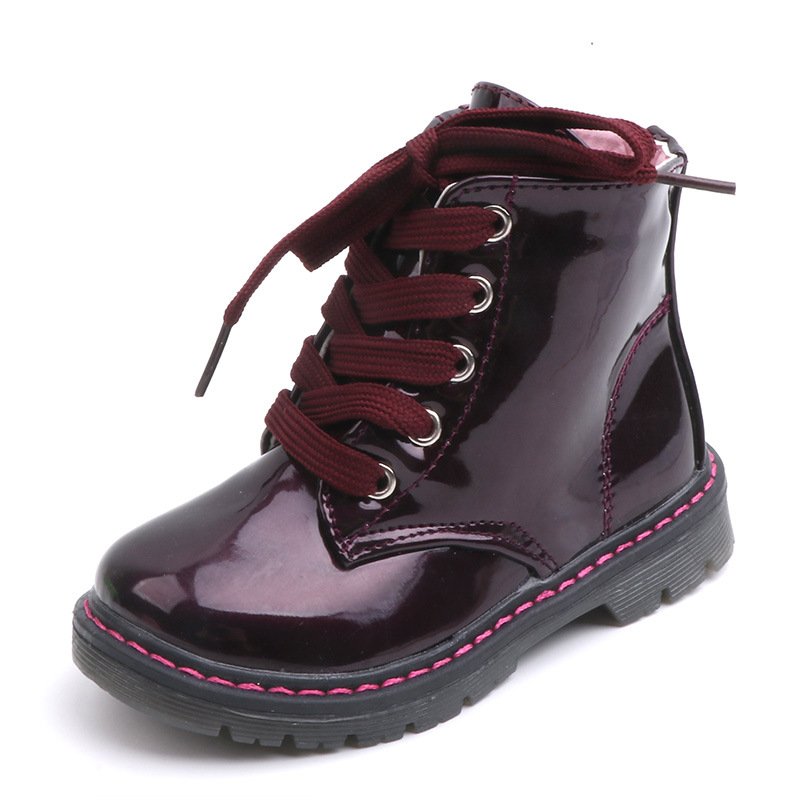 new Children Boots Girls Boys Shoes Spring Autumn PU Leather Baby Boots Fashion Toddler Kids Shoes Warm Winter Snow Boots