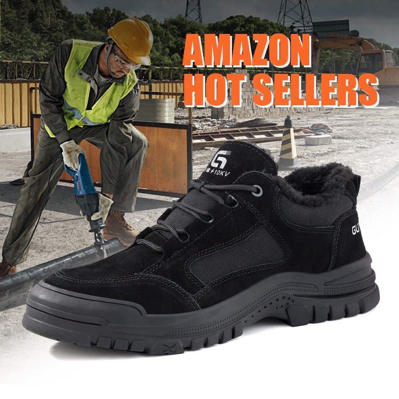 GUYISA Faux Suede Upper safety boots anti-smash anti-puncture insulation 10KV safety boots for men