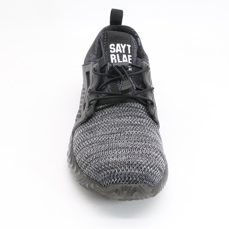 ENTE SAFETY Flying knit upper custom steel toe light weight boots anti-smash anti-puncture fashion safety shoes for men