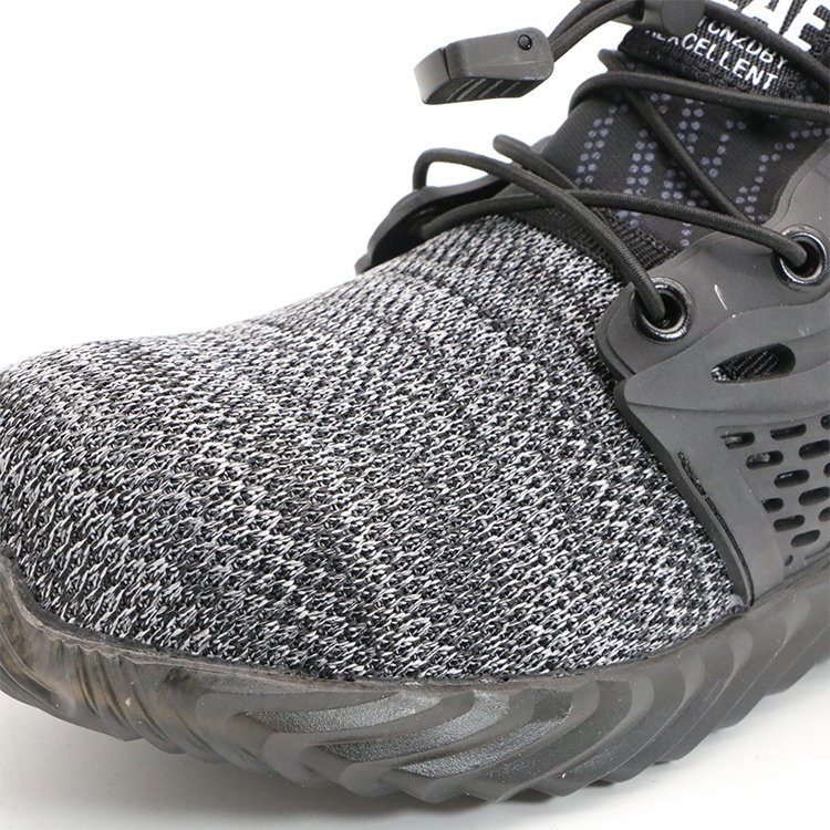 ENTE SAFETY Flying knit upper custom steel toe light weight boots anti-smash anti-puncture fashion safety shoes for men
