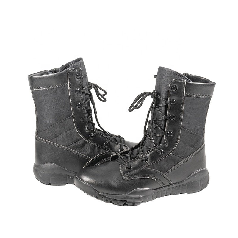Yakeda Man Shoes Black Rubber Anti-slip Outdoor Tactical Combat Boots For Men