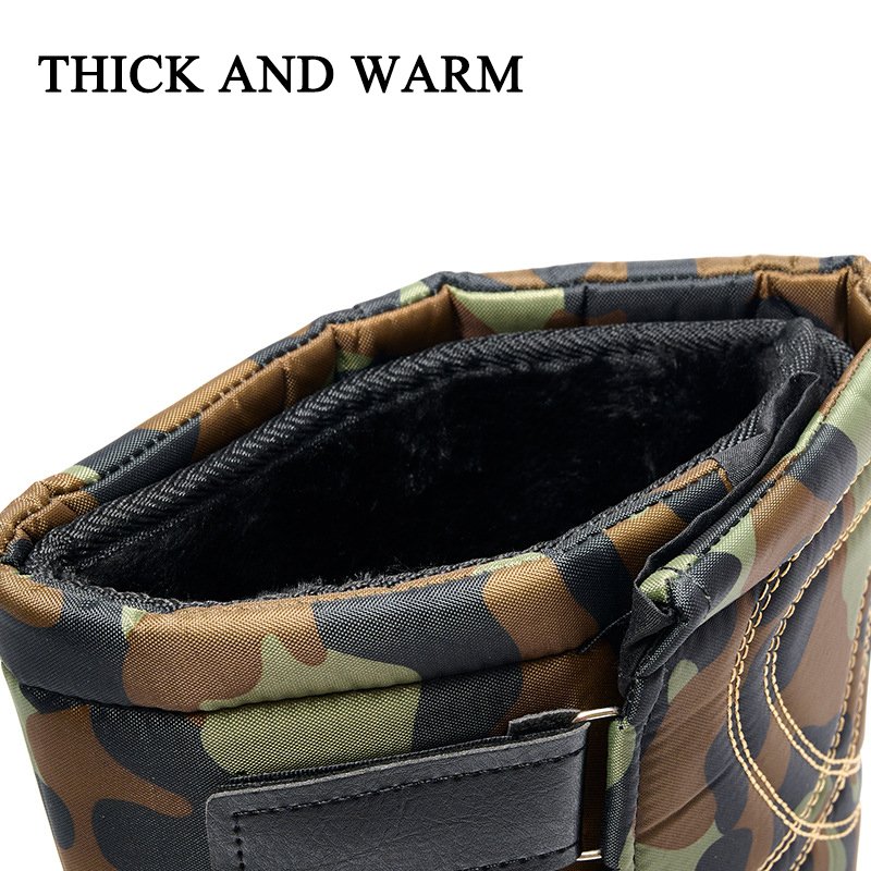 New winter cold resistant anti-slip fishing boots shoes waterproof thickened plush EVA out sole snow boots for men