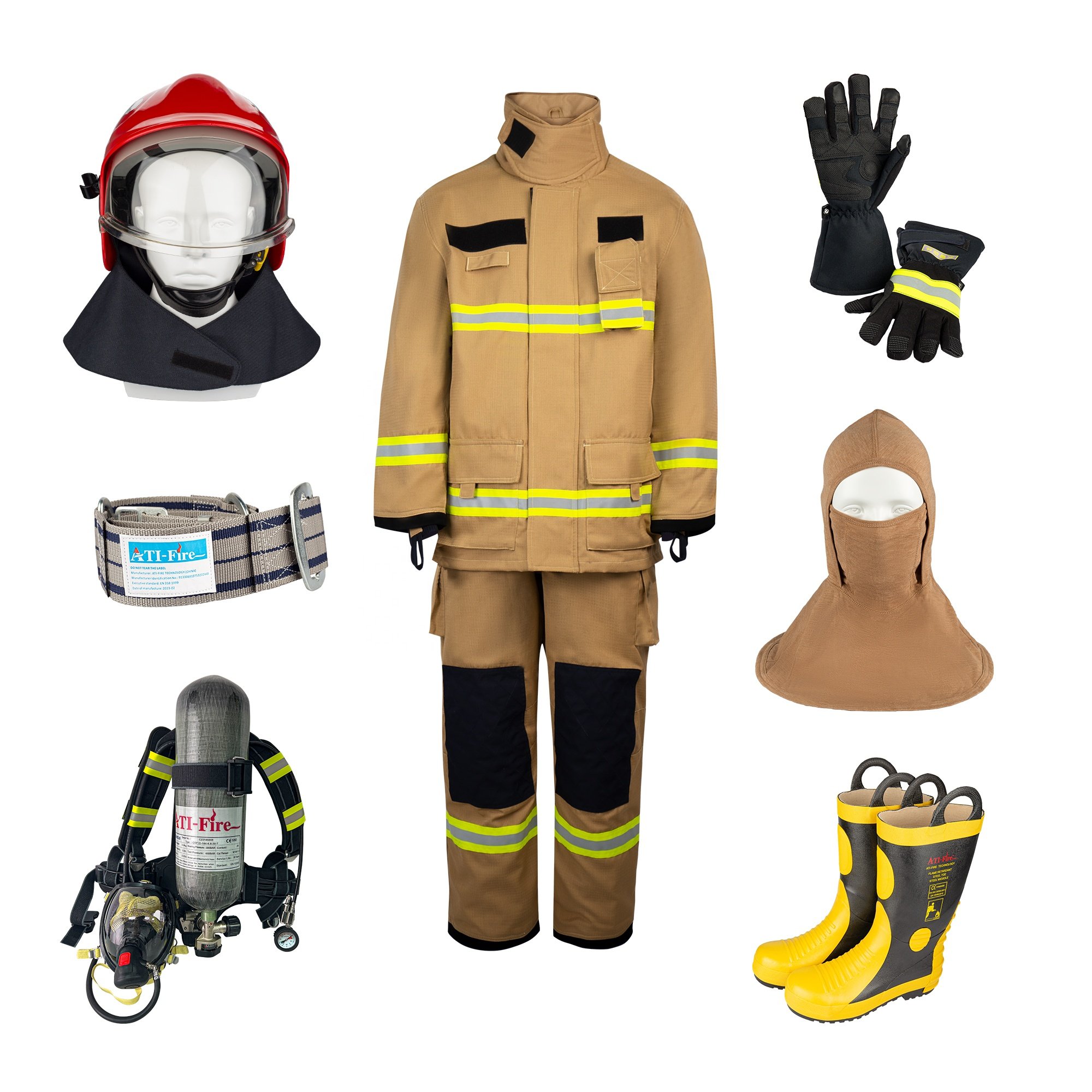 Fireproof shoes Fireman Steel Toe Rubber Boots for Fire Fighters