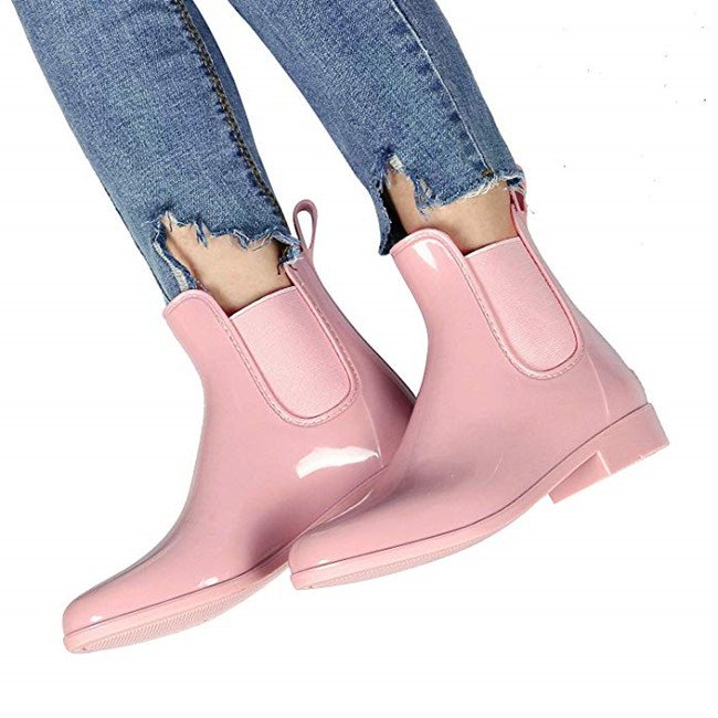 Wholesale Fashion Design Customize Waterproof Non Slip Classic Platform Rainy Season Rain Shoes Ladies Ankle Boots Women