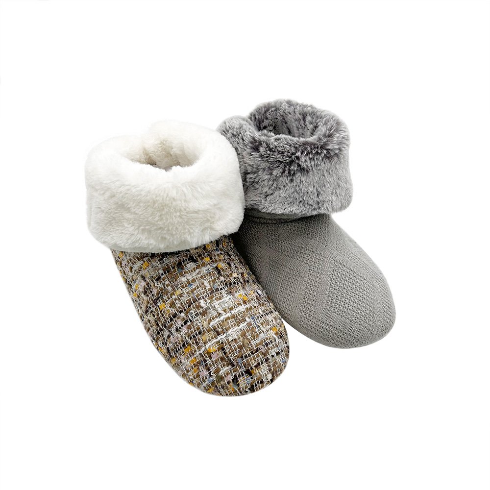 New Women Winter Slippers Home Warm Plush Indoor Casual Flats Comfort Female Footwear Indoor Floor Non Slip knitted boots