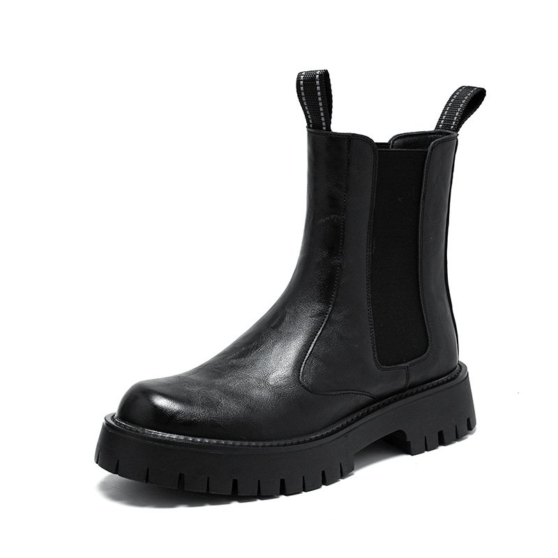 Luxury Chelsea Men's All Season Platform Ankle Boots Lightweight Casual Boots