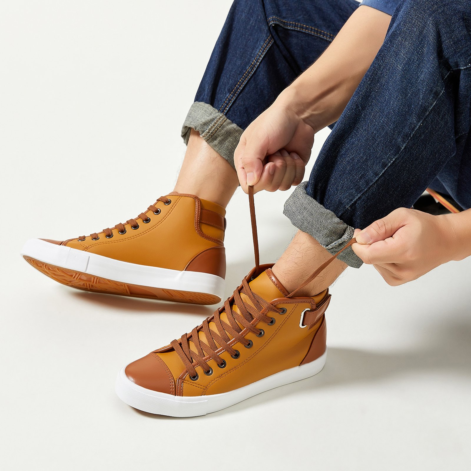 Factory Wholesale Custom Fashion Trend Canvas Pu Casual Patchwork Shoes Non-slip Waterproof Canvas Shoes For Outdoor Walking