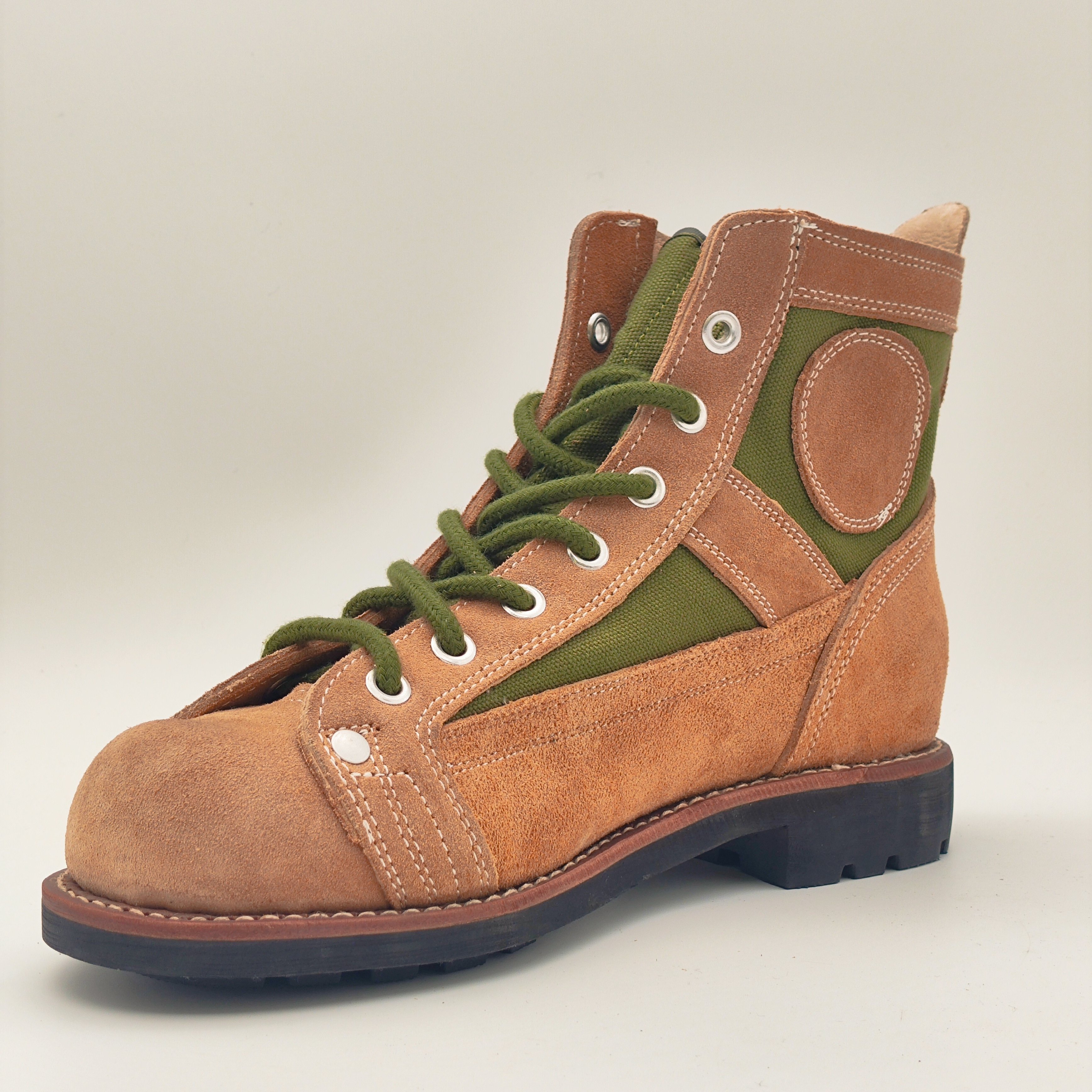 Luxury shoes men high quality goodyear welted boots nubuck leather red work boots safety shoes