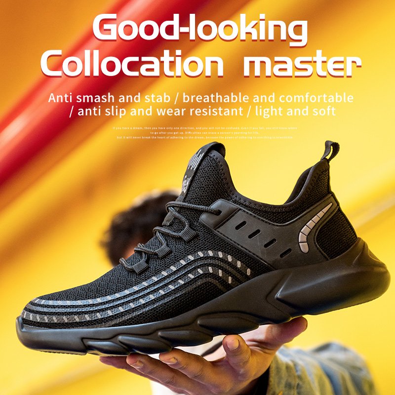 Mid-barrel outdoor trekking shoes training Breathable Waterproof thickened safety shoes Men's hiking boots