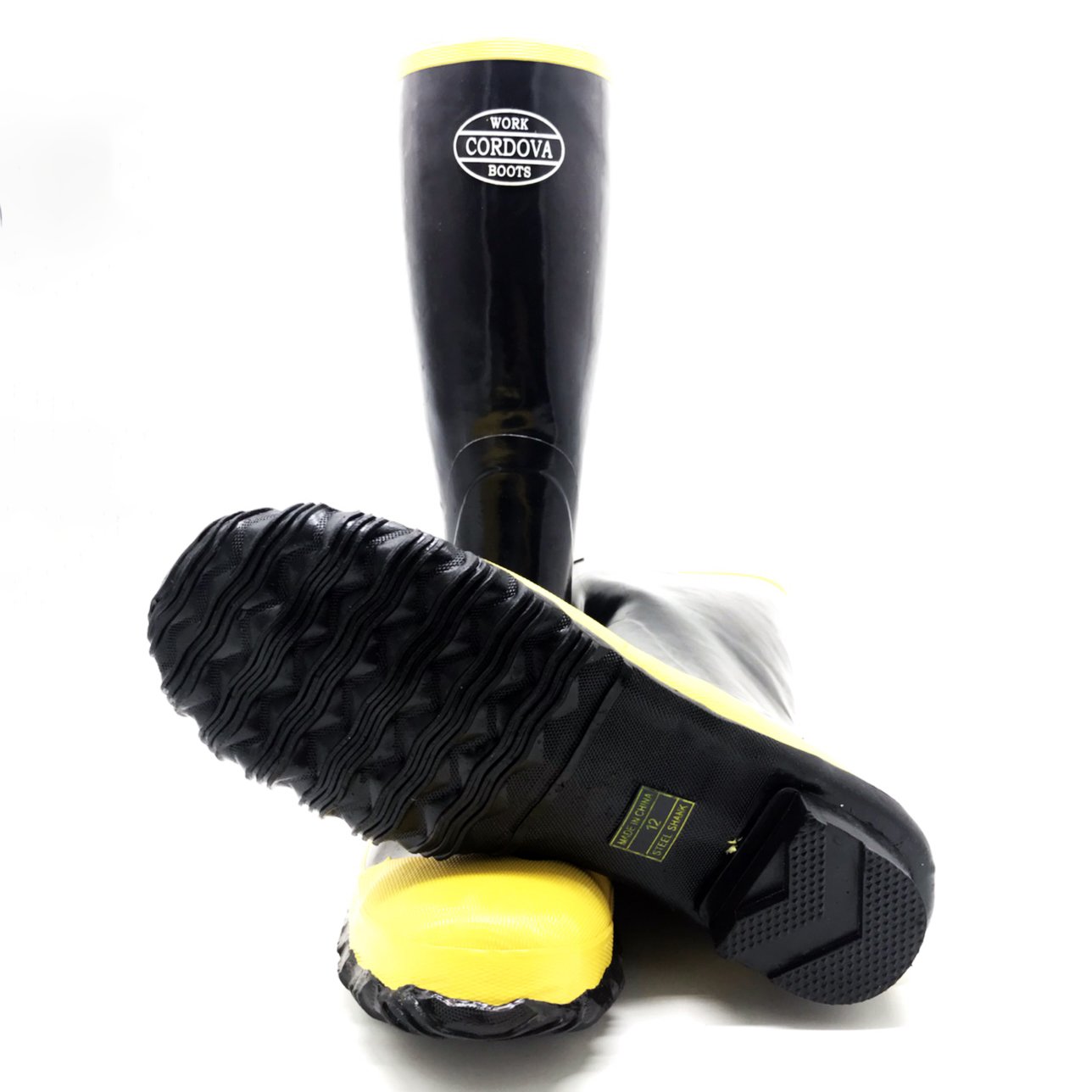 Factory Big Size Over Shoes Black Safety Toe Rubber Rain Boots