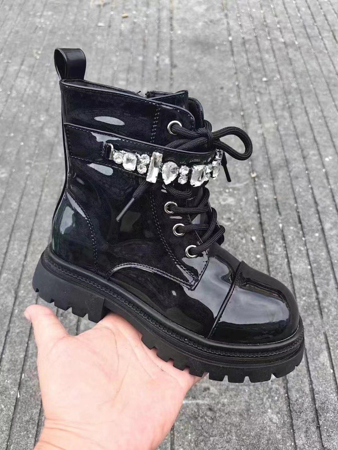 Mixed brand boys and girls boots winter new cashmere leather boots wholesale